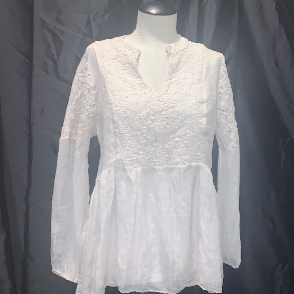 Italian silk and lace blouse